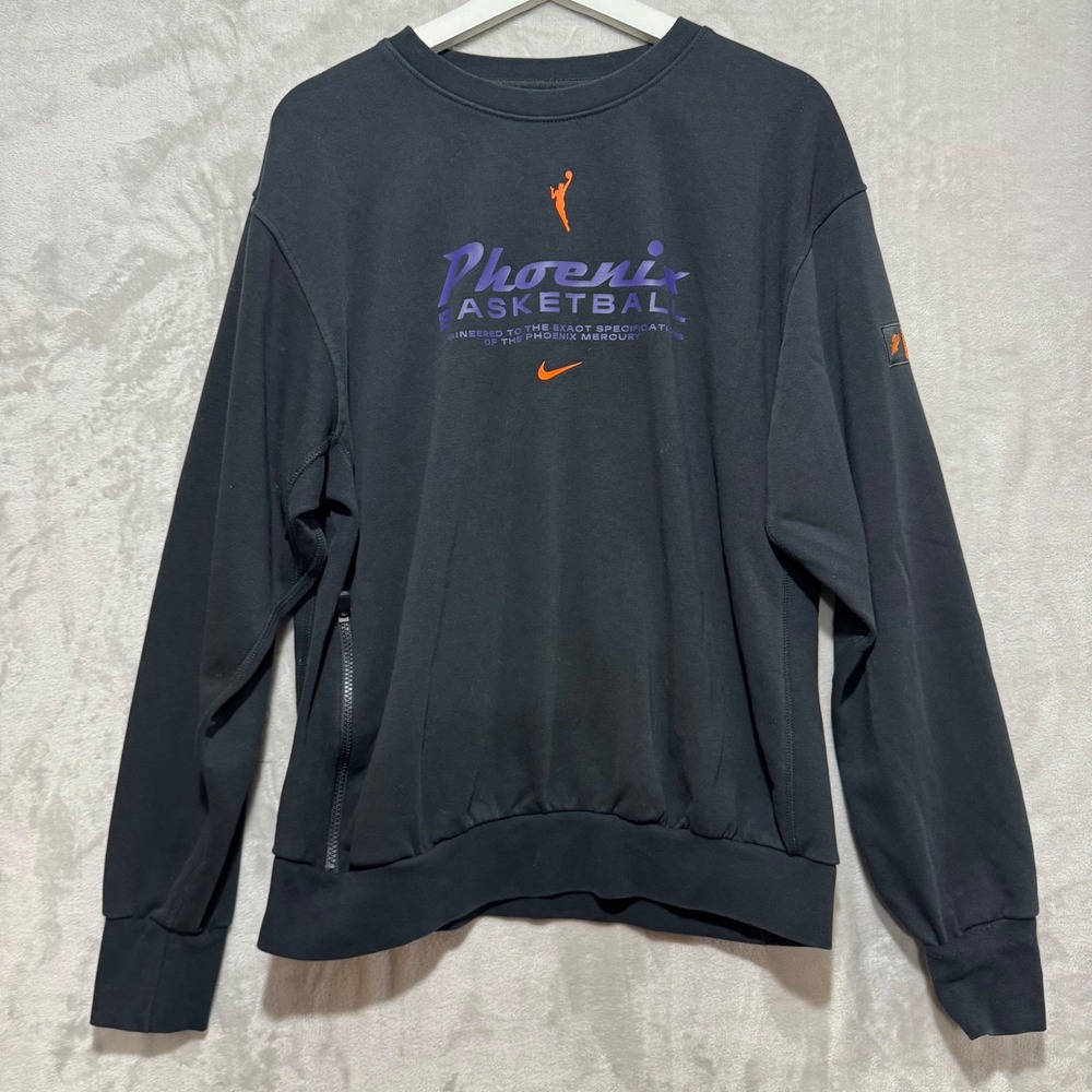 Nike WNBA Phoenix Mercury Black Sz M 1 of 144 Basketball Crewneck Sweatshirt‎